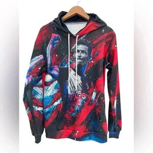 Cristiano Ronaldo 3D Printed Hoodie Sweatshirt Long Sleeve Pullover Size XS